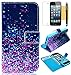 GoodPro Series 3  Pattern K PU Leather Wallet Flip Case with Credit Card Holders for Apple iPhone 5 5S Bundle with Screen Protector, Stylus and Cleaning Cloth