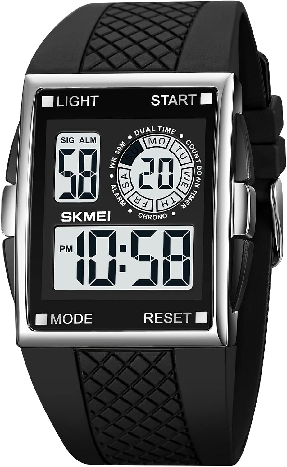 XCZAP Mens Luminous Square Digital Sports Watch Italia