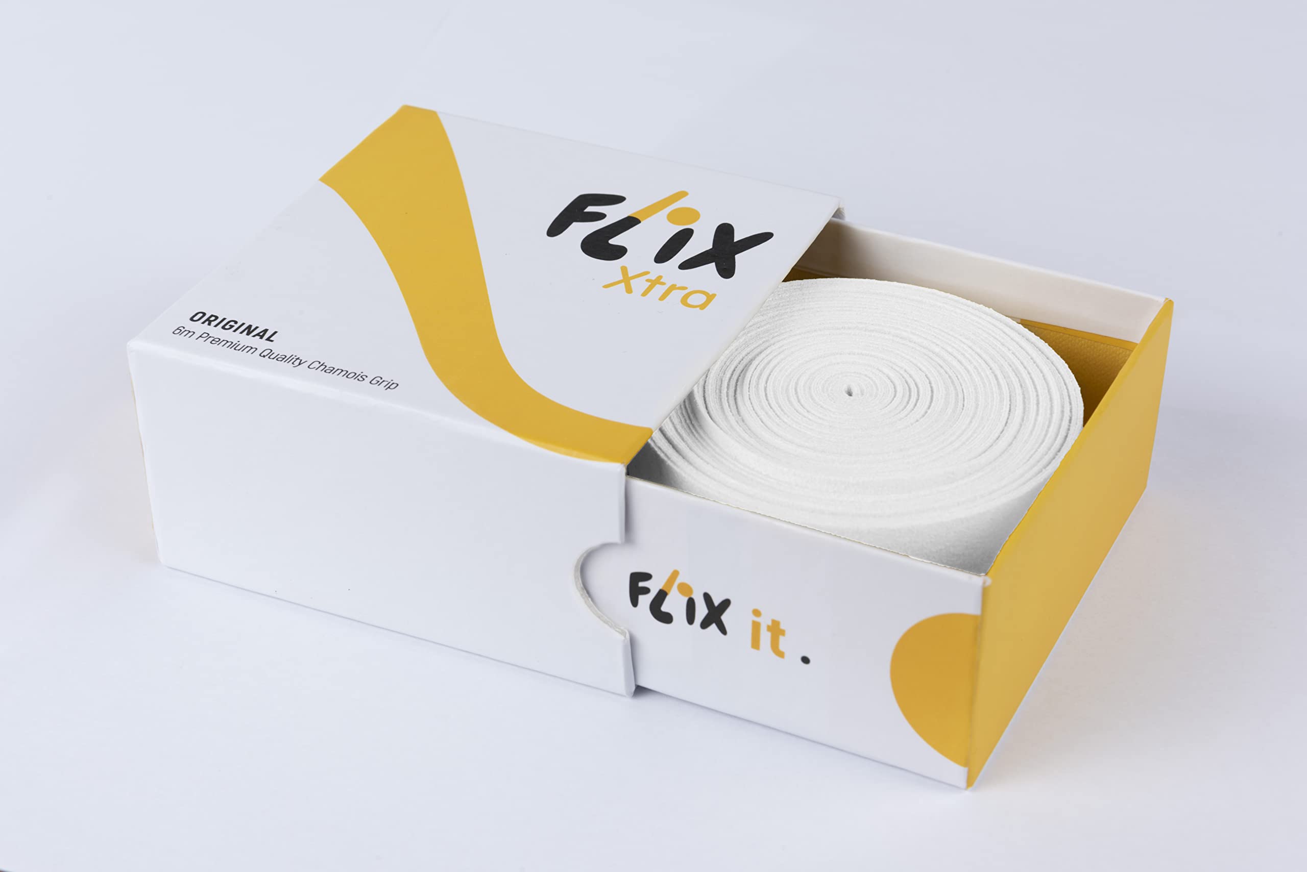 Grip de hockey Flix Xtra Peau de chamois Blanc 6 m
