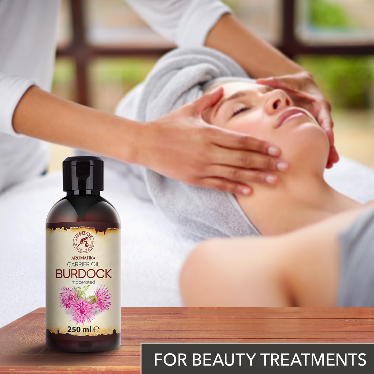 AROMATIKA Burdock Oil 8.45 Fl Oz (250ml) - 100% Pure & Natural - Arctium Lappa for Hair & Scalp - Carrier Oil for Nails - Skin - Lips - Face & Body Care - Glass Bottle - Oils Burdock Seed - Image 4