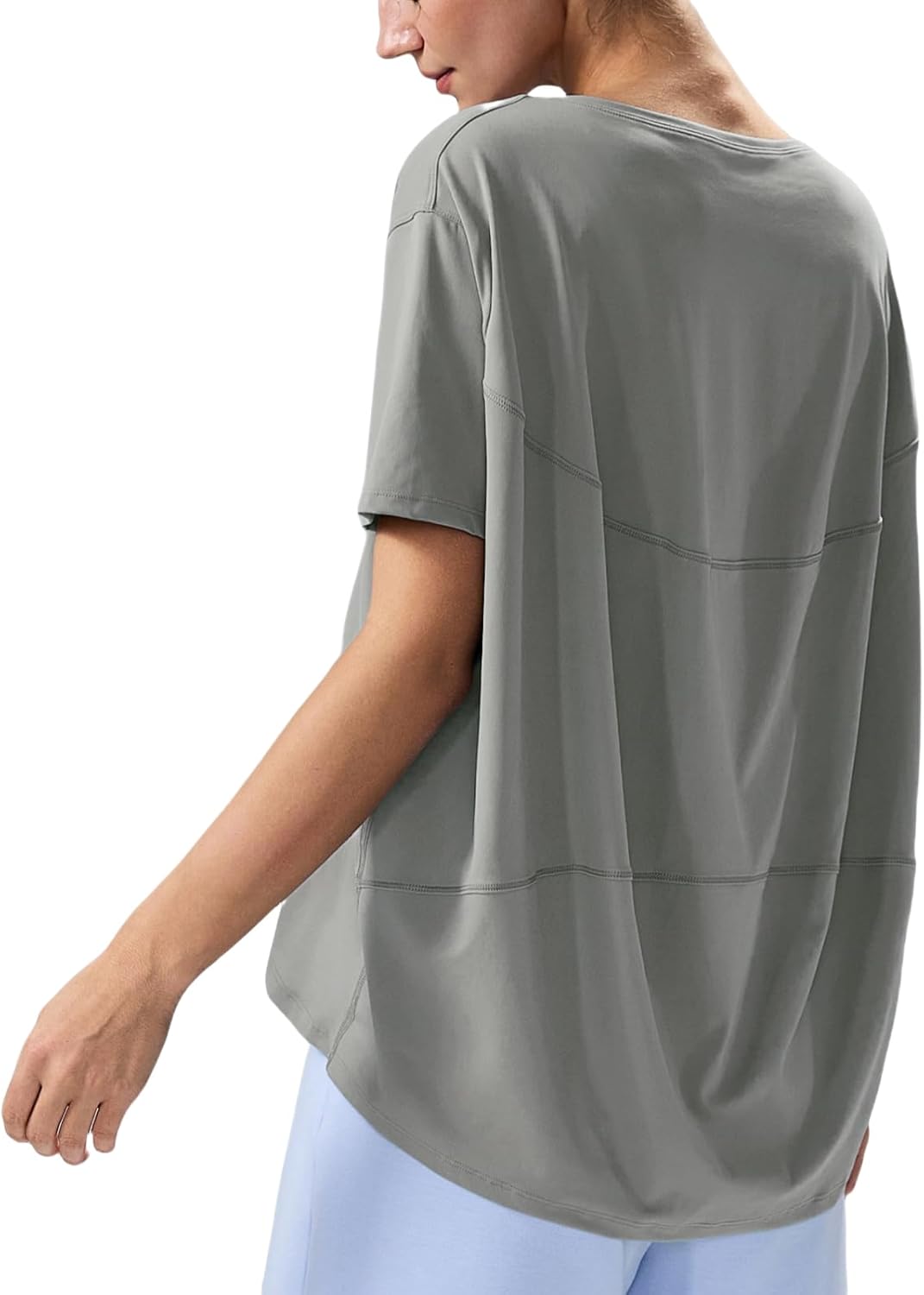 altiland Curved-Hem Workout T Shirt for Woman, Ultra-Soft Quick Dry Athletic Tee Yoga Running Oversized Short Sleeve Tops