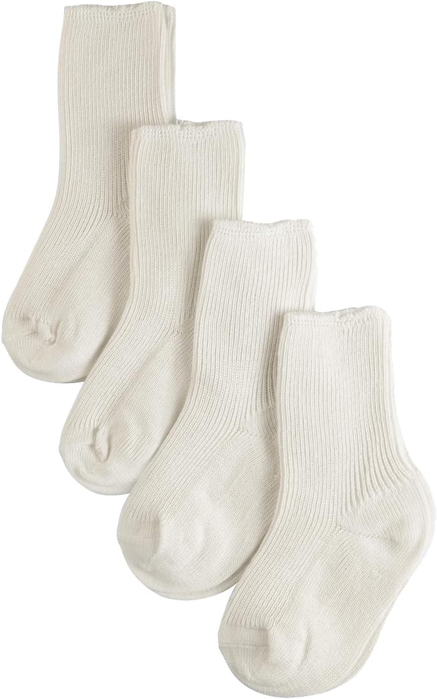 CALZITALY Pack Chaussettes Bébé Coton Côtelé Made In Italy - Nouveau-né 0-6 Mois