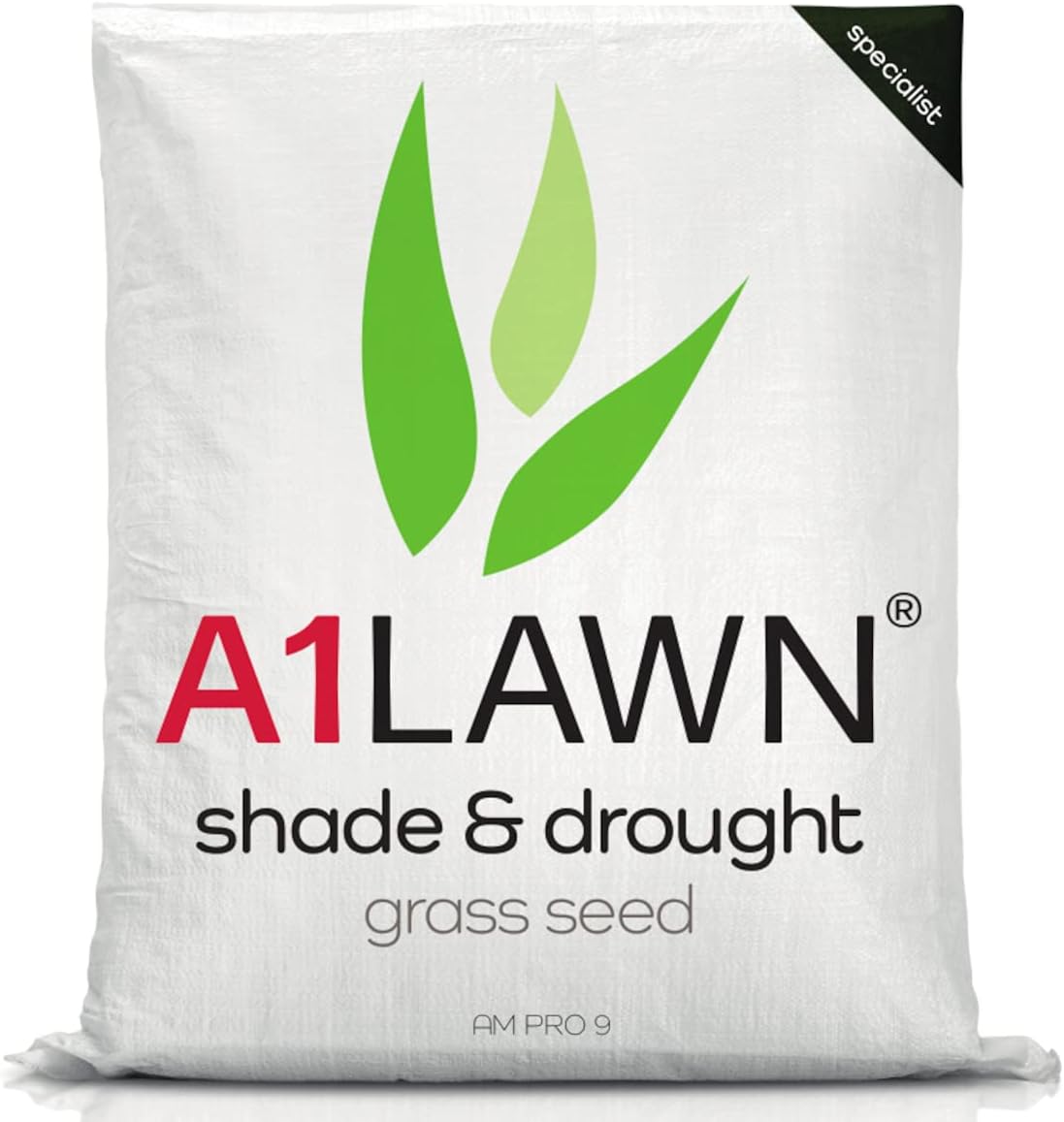A1 Lawn Shade & Drought Tolerant Grass Seed, 25kg (700m2) - Perfect for Shaded Areas & Under Trees, Fast Growing & Hard Wearing, Child & Pet Friendly, UK Harvested Lawn Seed - DEFRA Approved (AMPRO9)