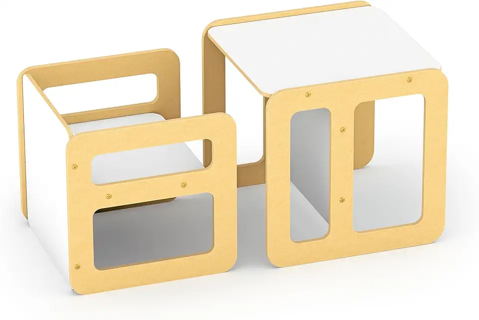 Conj. Mesa e Cadeira Cubo Montessori - Junges