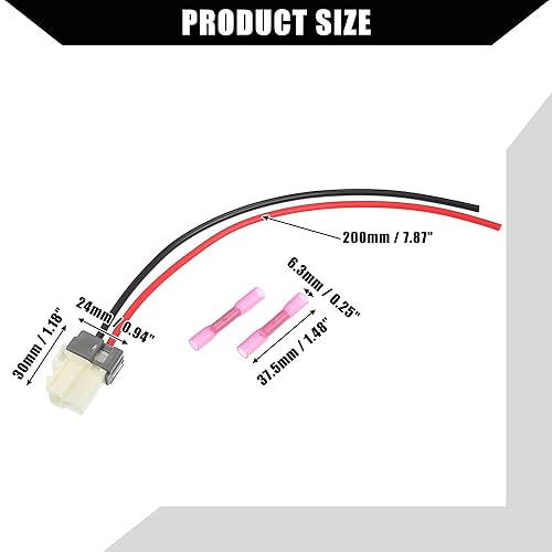 Miniatura 7 de Kit de cables de conector de motor de soplador de 8 pulgadas con conectores termorretráctiles para Kia Forte 2013-2018/8 pulgadas, kit de cableado