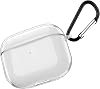AirPods Pro 2 Case, AirPods Pro 2 Ultra-thin Silicone Case with LED Visibility, Wireless Charging Support, Dustproof, Shockproof Apple Earphone Protective Case with Carabiner Black