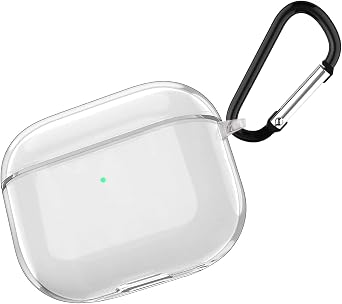 Compatible AirPods 3 Case, Transparent Soft TPU Material, Detachable LED Visible, Shockproof, Waterproof, Dustproof, Lightweight Design, Wireless Charging Support, Scratch-proof, Anti-lost