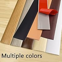 Vista 6 de Tira de transición de piso de 3.28 pies, tira de transición de umbral de PVC, tira de transición de alfombra a azulejos, tira divisora plana, tira