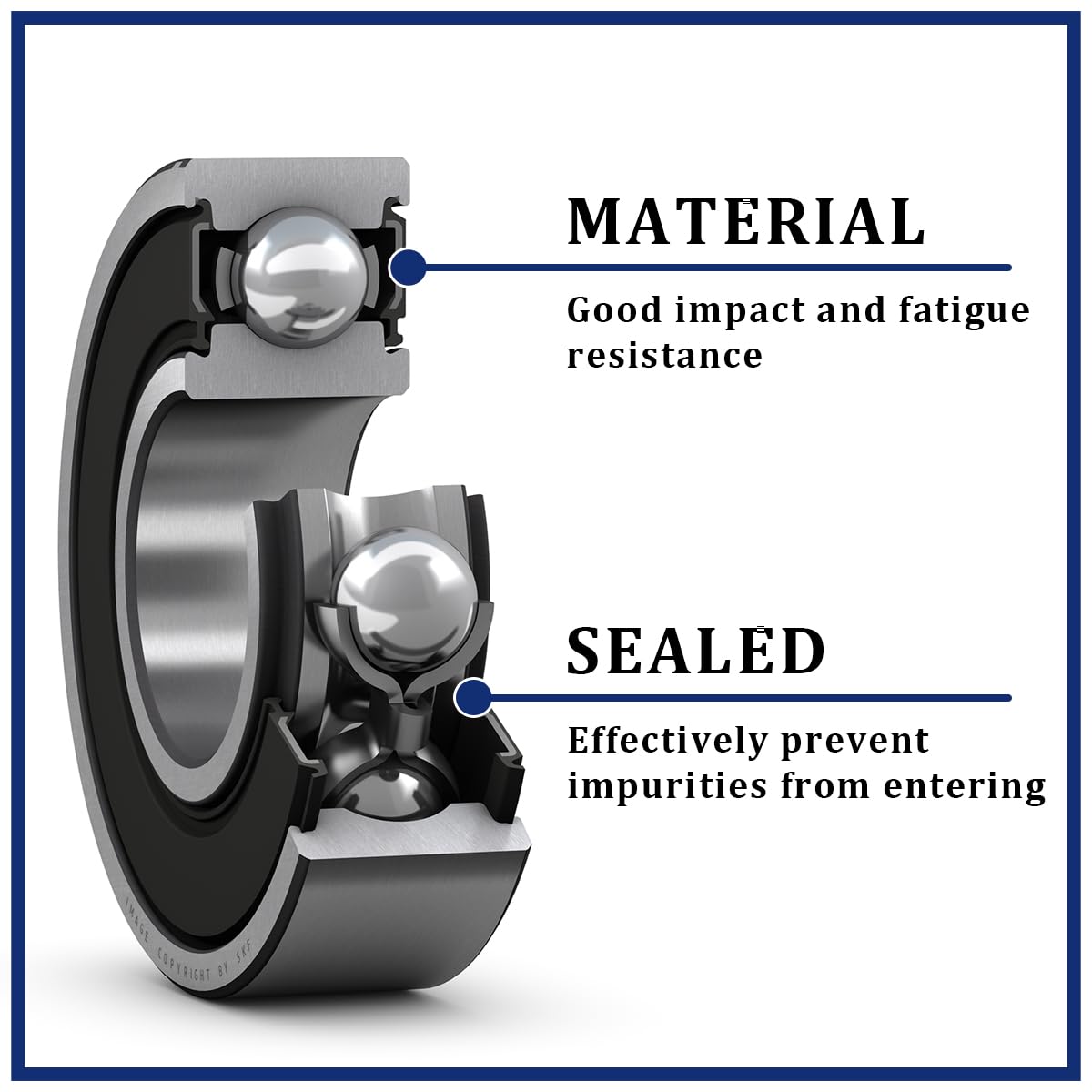 6006RK Double Row Sealed Ball Bearing1.181 (30mm) Bore with Double Rubber Seal for Agricultural Replaces AA38601 2570-594 108134A1 DAC30552RKC4 5106WCC DF0654LLU 30BG05S5DS DF0654LU,1 Pack
