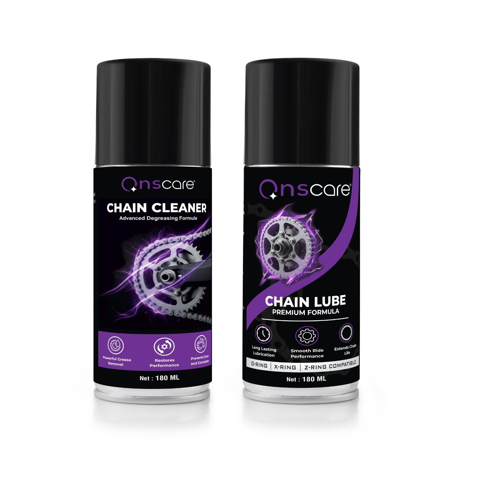 Chain Lube For Bikes (180Ml) | Protects Chain From Wear And Corrosion | Excellent Lubrication + Chain Cleaner For Bikes (180Ml) | Instantly Loosens Oil, Grease And Dirt-image-34