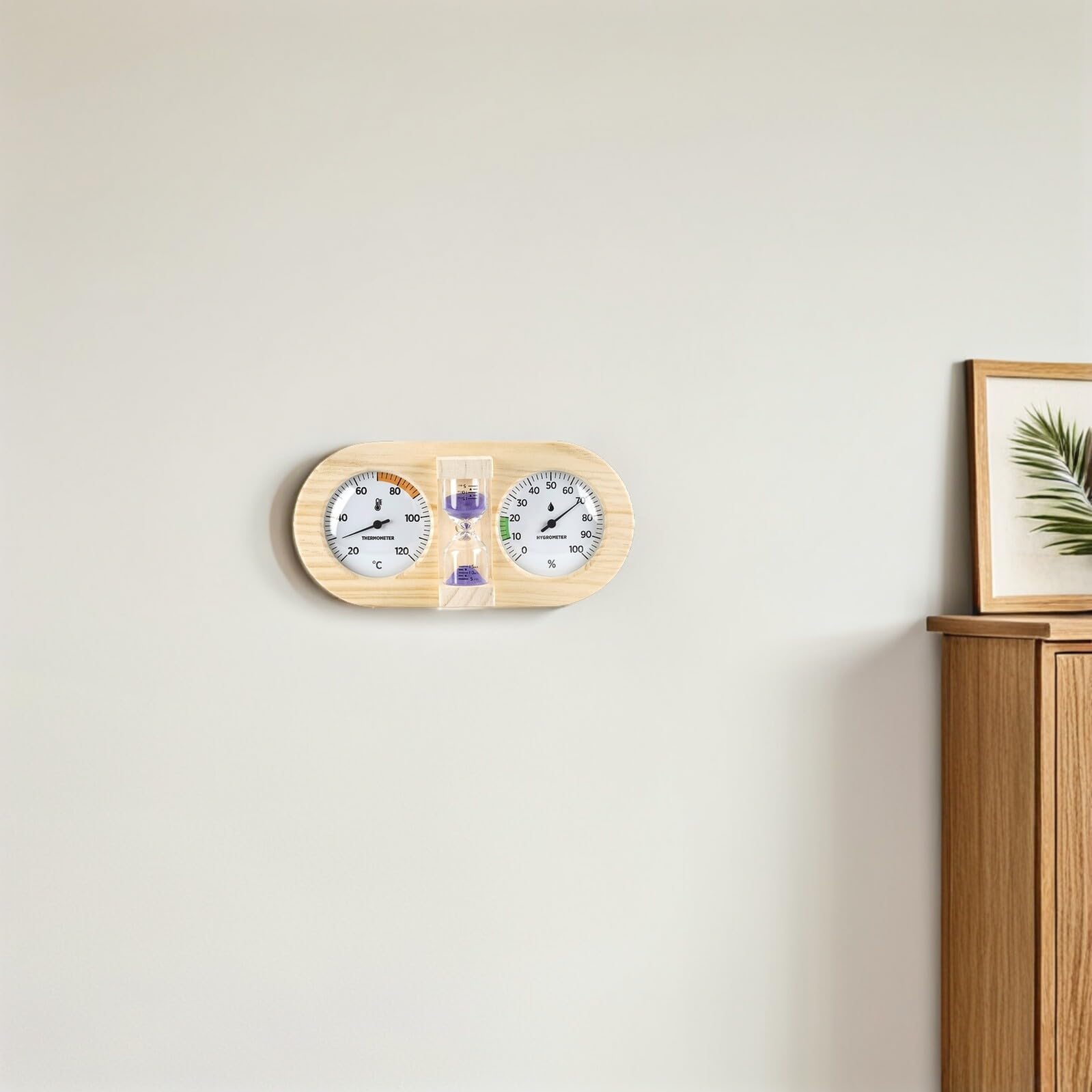 Timer Sauny Sauna Termometru Hygrometr Termometru Dla Sauny Zegar Odliczania 15 -minutowy Czas Szklarnia Dokładny Termometr Temperatury Purple