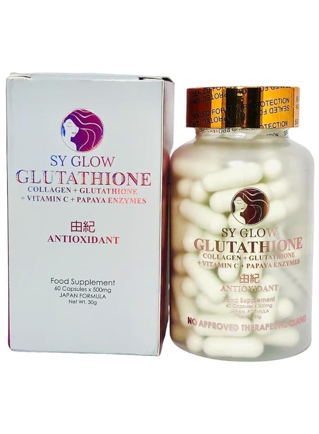 GenericSY Glow Glutathione Japan Formula 4 in 1 500mg x 60 Capsules