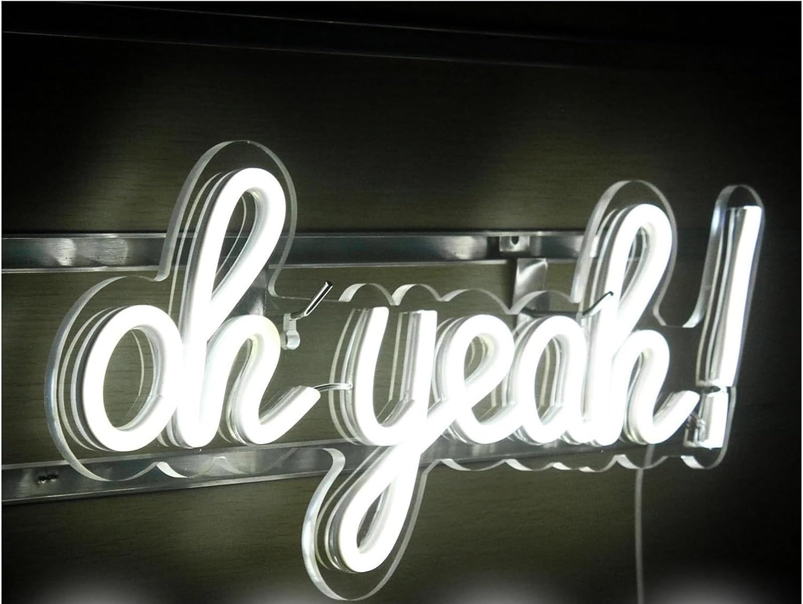 "Oh Yeah" Decoración de pared neón LED para habitación, momento juego
