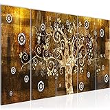 runa art murali xxl gustav klimt tree of life 200 x 80 cm brown beige 5 pezzi - made in germany - 028655a