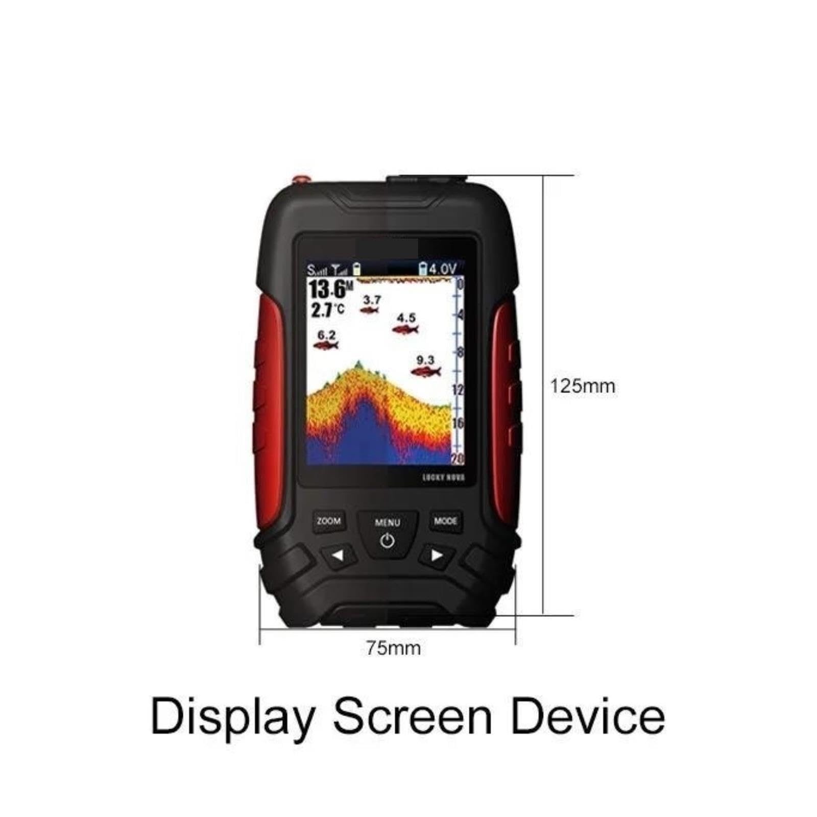 Ecoscandaglio marino Cercatore di profondità Sonar wireless Display a colori da 2,8 pollici,Alta definizione