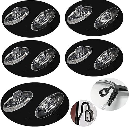 Miniatura 7 de 6 pares de lentes de sol de 0.59 pulgadas (0.591 in), pieza de nariz de silicona suave, antideslizante, protectores de nariz para lentes de sol,