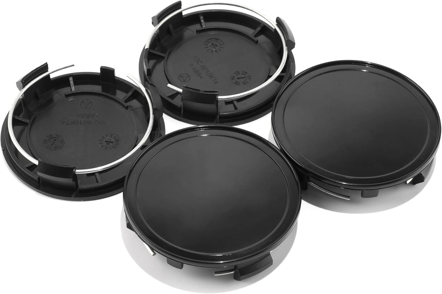 4Pcs 75mm(2.95in) Wheel Center Caps Wheel Rims Replacement 610C 6010K74 2204000125 S2A-NO S2A-JO S2A-AO Black Hub Caps, Compatible with C B S A E GLK SLK R GLC G ML S2000 Rim Caps
