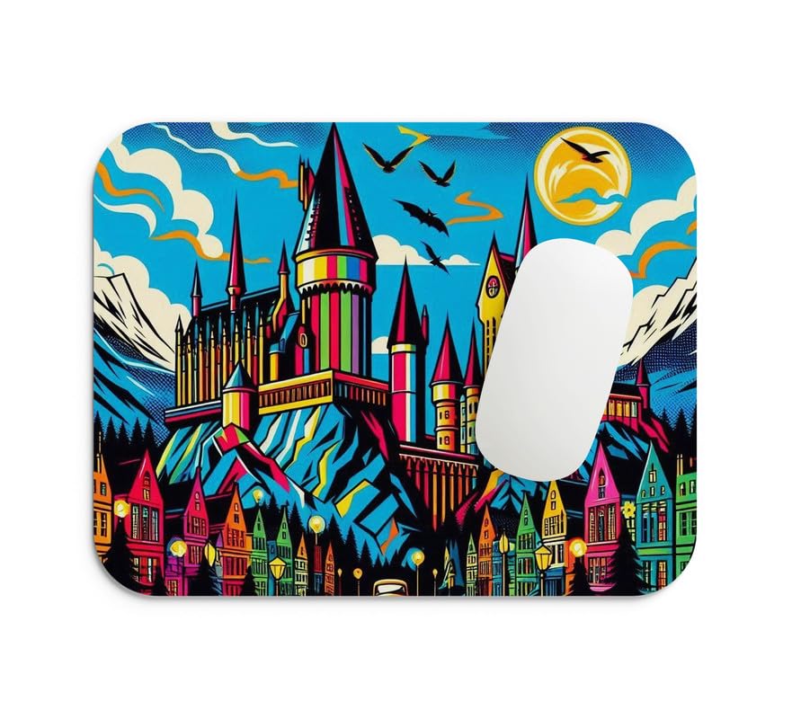 Gifts Export Hub Mouse Pad for Laptop Desktop PC Gaming Mousepads Rubber Base with Anti-Skid Smooth Surface (22 cm x 18 cm) Harry Potter – Elder Wand & Lightning Scar Design-30