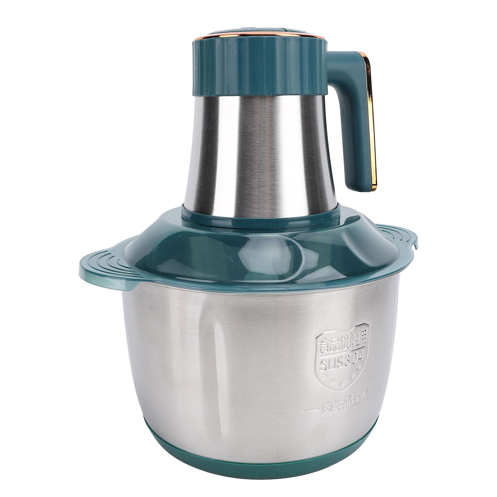 HEEPDD Procesador de Alimentos para Picadora de Carne Eléctrica, Acero Inoxidable SUS de 500 W con 2 Cuchillas, 3 Platos y Capacidad de 5 L para Moler Carne, Verduras y Frutas (Enchufe europeo 220v)