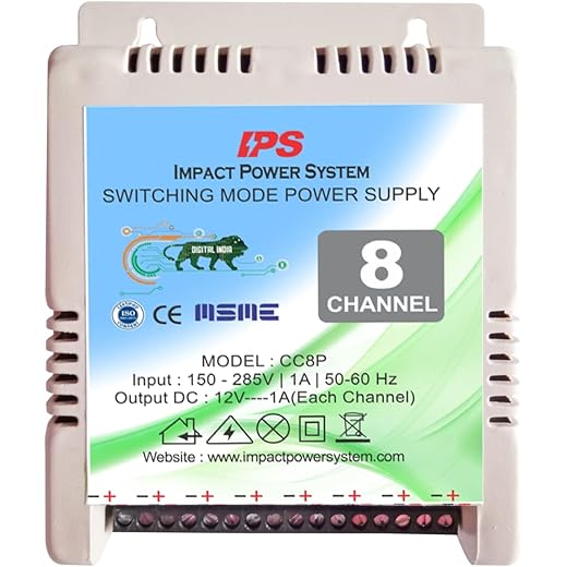 Generic 8 Channel CCTV Power Supply 12V 10A