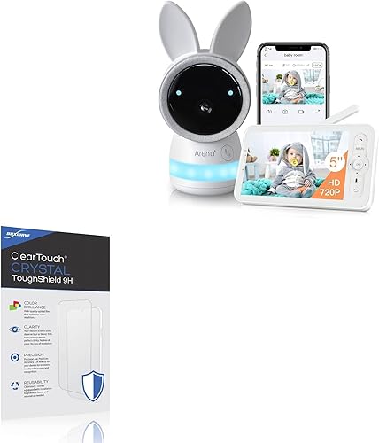 BoxWave Protector de pantalla compatible con ARENTI AInanny Video Baby Monitor  ClearTouch Crystal ToughShield 9H (paquete de 2), protector de