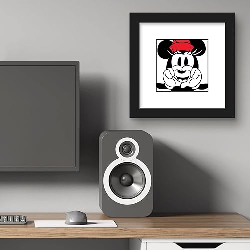 Miniatura 6 de Trends International Gallery Pops Disney Mickey Mouse - Minnie Expressions - Póster de pared de corazón, 12 x 12 pulgadas, versión enmarcada en negro