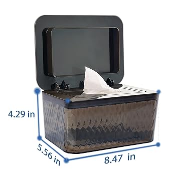 2 Pack Wipes Dispenser Seal-Designed Wipe Dispenser Holder Wipes Case Box for Bathroom Keep Wipes Fresh, Dust-Proof & Non-Slip