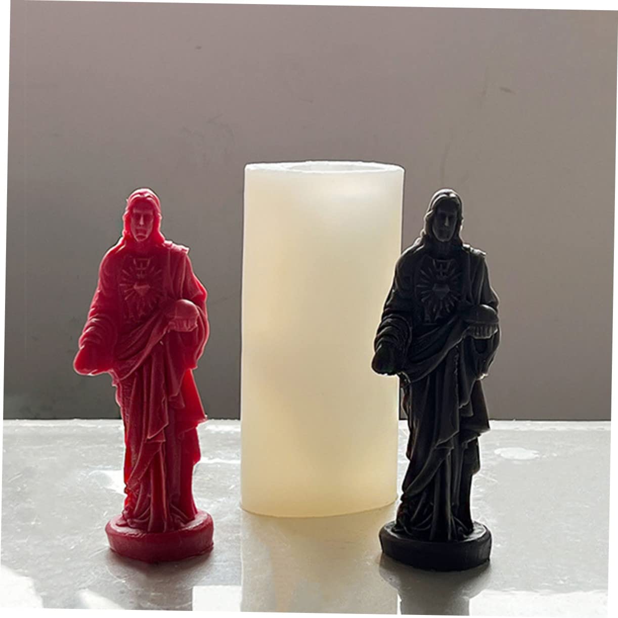 LALAFINA Stampo in Silicone Per Candele Forma Di Gesù Resistente e Flessibile Per Colatura Di Candele e Saponi Fai Da Te
