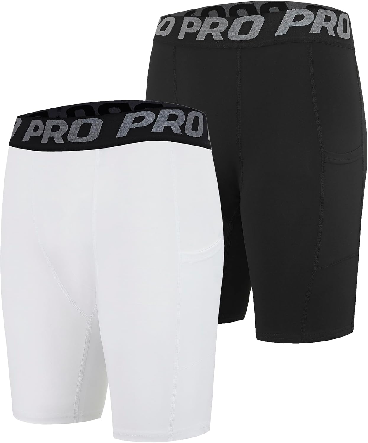 DANI CHINS Men's Athletic Compression Shorts Sports Running Workout Gym Underwear Boxer Shorts with Pockets
