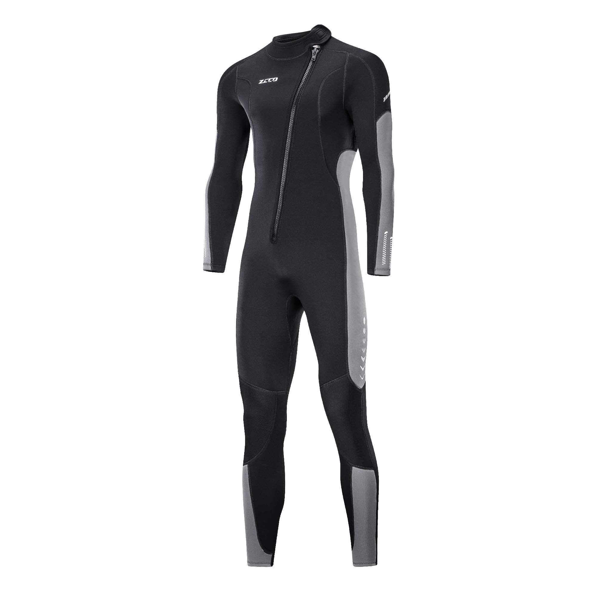 Traje de neopreno para hombre y mujer, 3 mm, con cremallera frontal, para buceo, surf, agua fría