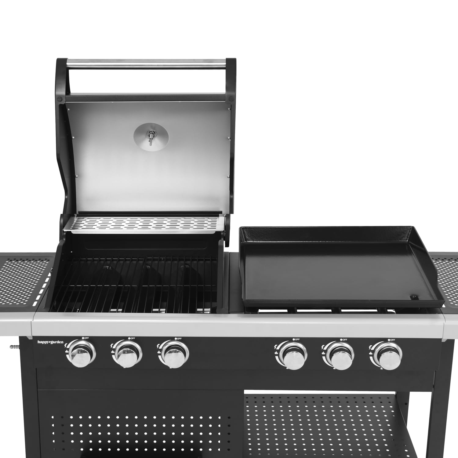 Barbecue duo au gaz VESUVIO - 3 brûleurs + plancha 3 brûleurs - 18kW