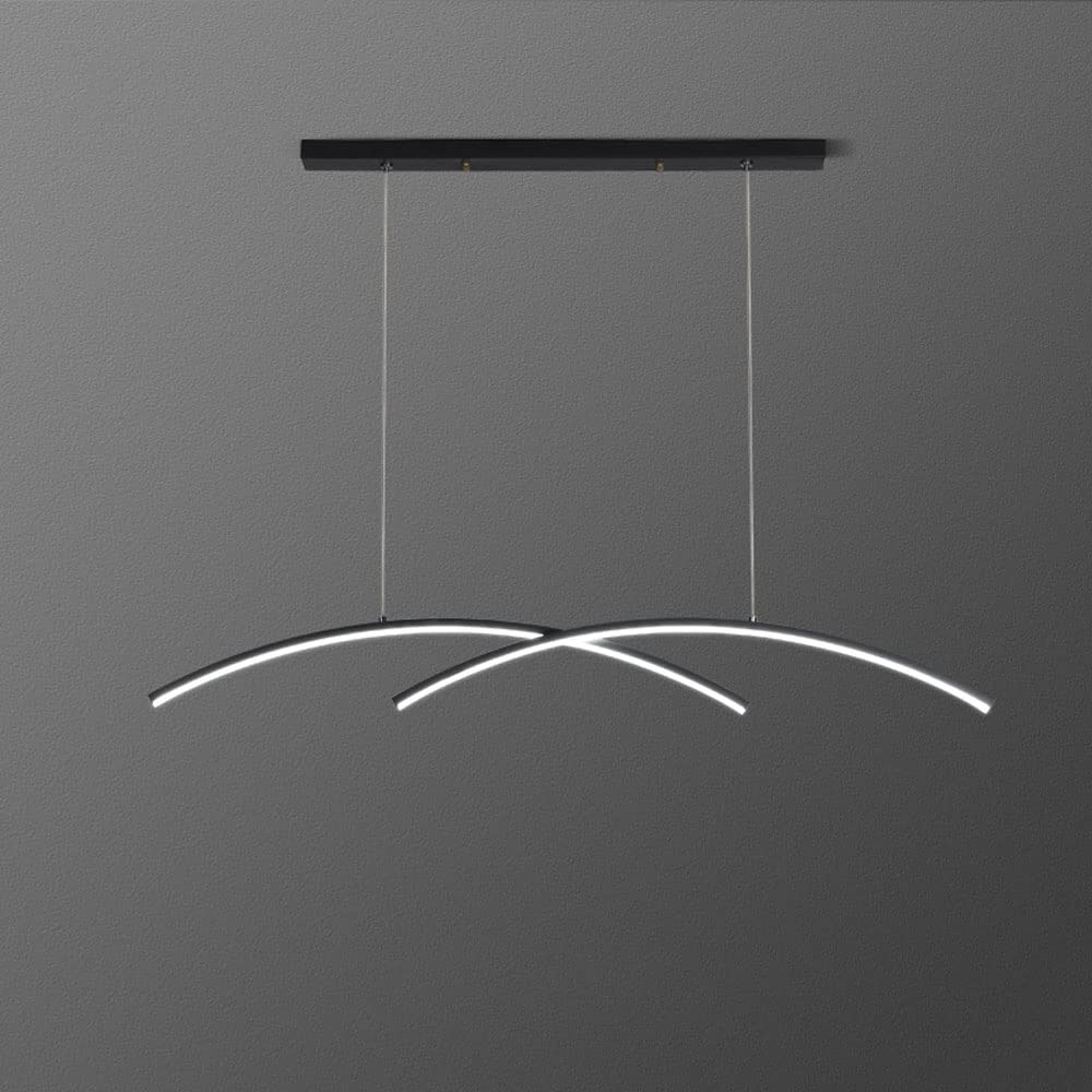 Lustre linéaire pour table à manger réglable afin de supprimer les reflets et ombres