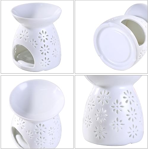 Miniatura 9 de Portavelas de cerámica para té, quemador de aceite esencial, quemador de cera para derretimiento, difusor de aroma de incienso, decoración del hogar
