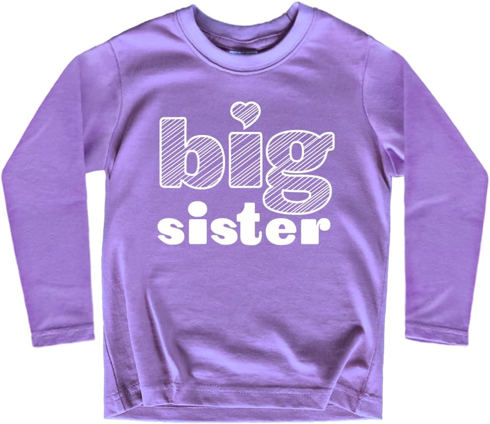 Big Sister Shirt Big Sister Announcement Toddler Shirts Girl Promoted Outfit Baby Girls Heart tee