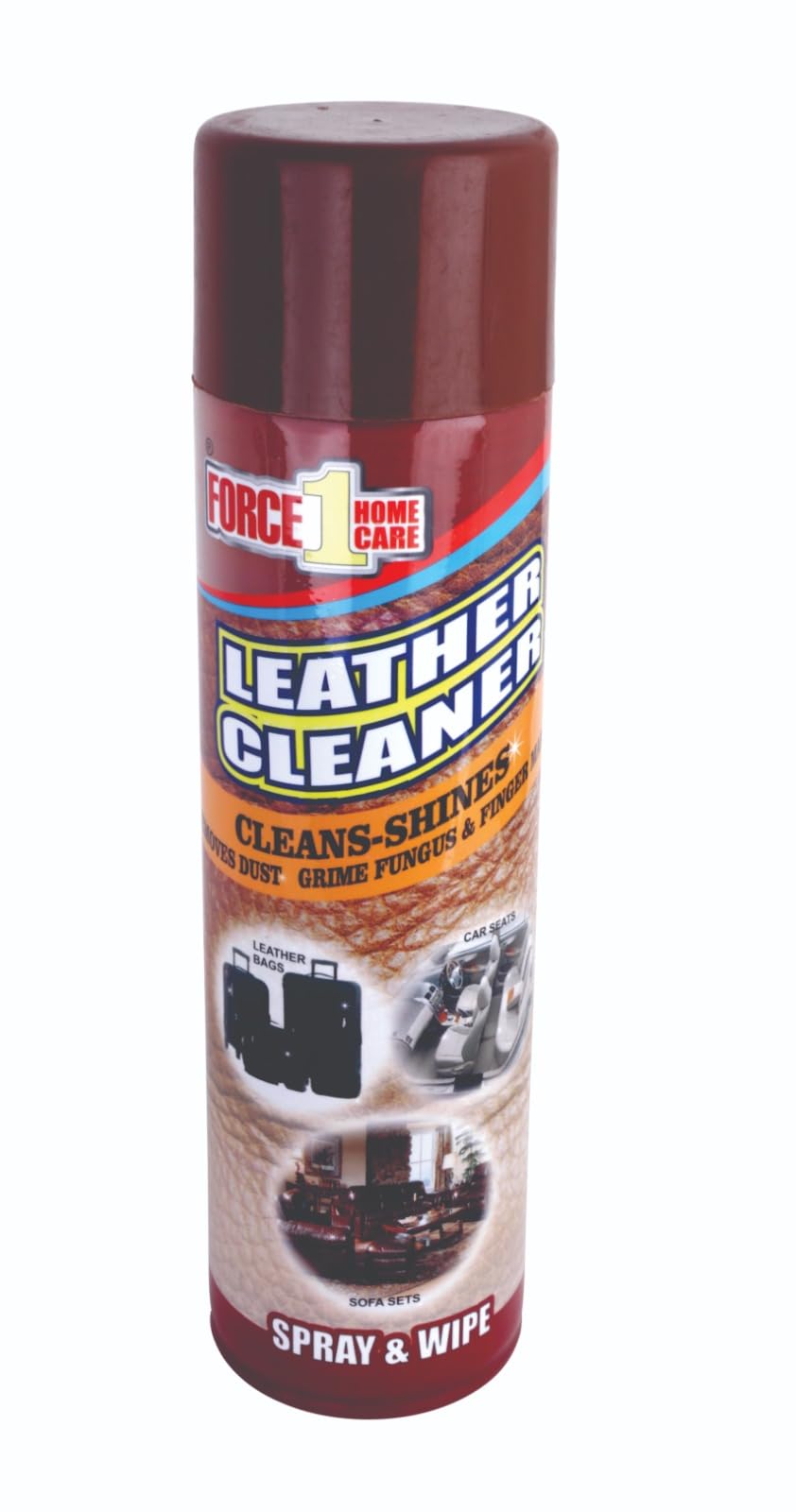 Force1 Leather Cleaner 500ml Eco Friendly Cleans and Shines Restores Softness for Leather Furniture Bags Shoes and Car Seats
