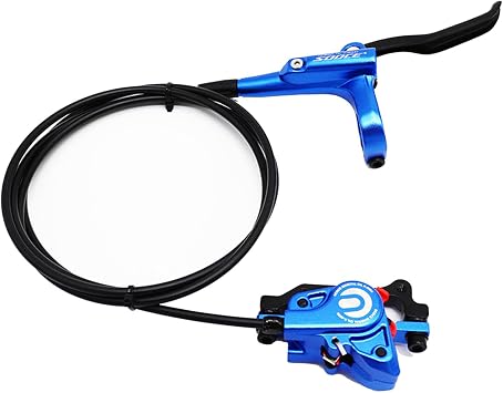 Mountain Bike Hydraulic Brakes Left Front 1000mm Right Rear 1700mm Hydraulic Brakes for Bike, Dual Piston Aluminum Alloy MTB Hydraulic Brakes with is/PM Adapter, Fill Oil Pipe Completely