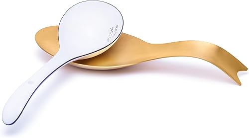 Miniatura 7 de RONDURE Elegante soporte para cuchara para estufa - Soporte para utensilios de cocina y cocina - Descanso culinario dorado retro