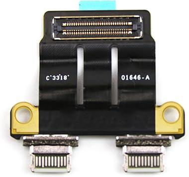 A2338 M1 M2 USB-C Type C DC Power Jack Connector I/O Board Charging Port Replacement for MacBook Pro Retina 13 inch 2020 2022 Year 923-05220 821-01646-02 820-01161-04 1 Piece