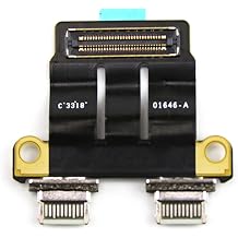 A2338 M1 M2 USB-C Type C DC Power Jack Connector I/O Board Charging Port Replacement for MacBook Pro Retina 13 inch 2020 2022 Year 923-05220 821-01646-02 820-01161-04 1 Piece