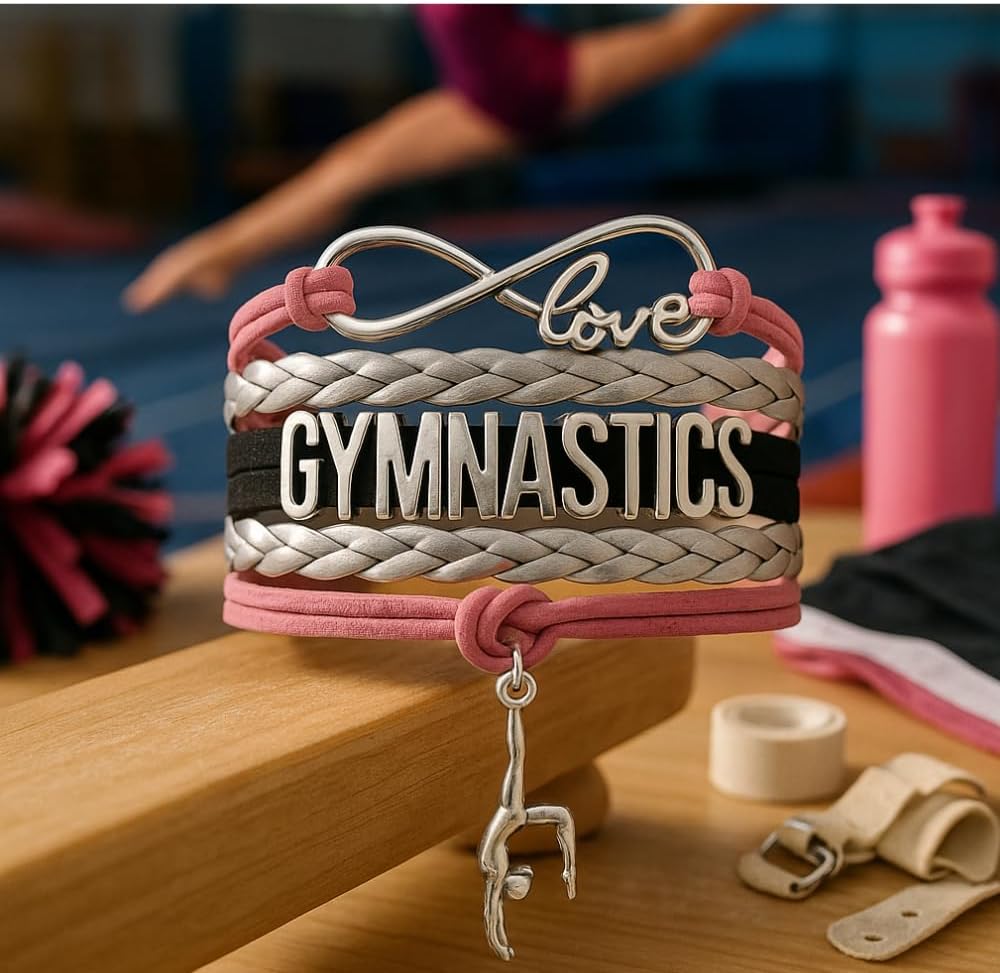 Infinity Collection Gymnastics Bracelets For Girls- Adjustable Charm Bracelet Gymnastic Charm. Gymnastics Bracelet Gifts for Gymnasts, Teams & Coaches. - Image 3