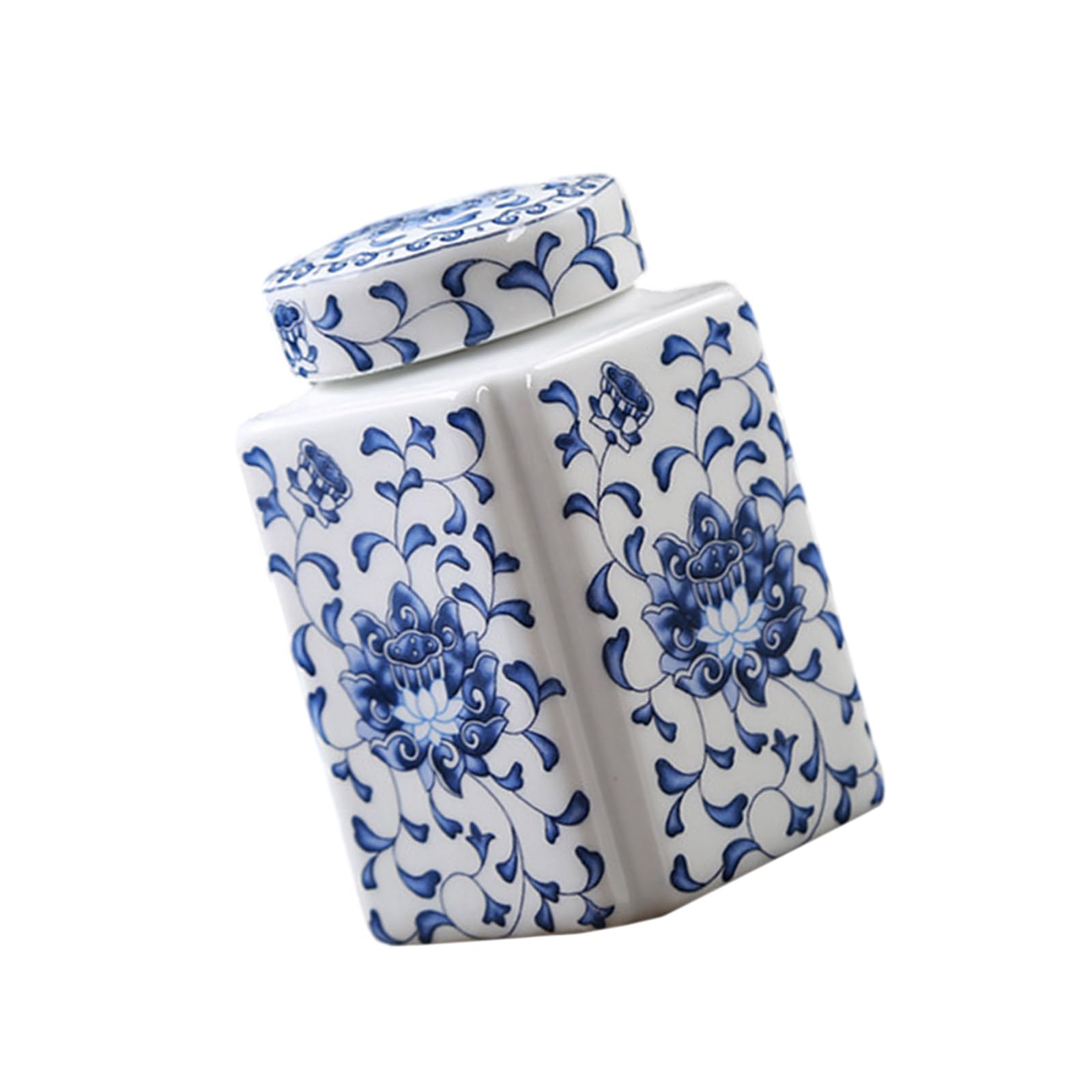 Ceramic Ginger Jar Porcelain Temple Jar Delicate Chinese Decorative Multipurpose Storage Vase Vase Multipurpose Storage