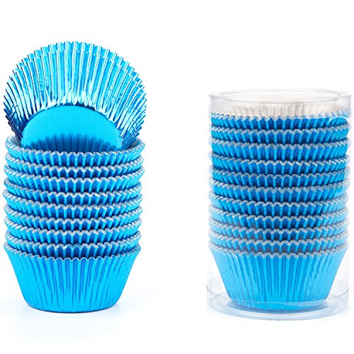 Gifbera Blue Foil Cupcake Liners Standard Muffin Wrappers For Baking, 200-Count #TOP1