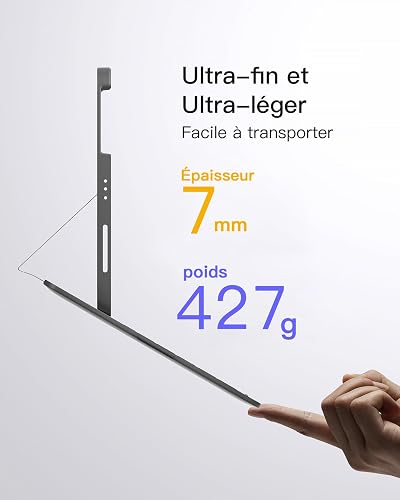 Inateck Coque Clavier iPad A16/10e Gén, Ultra-légère 427g - 3
