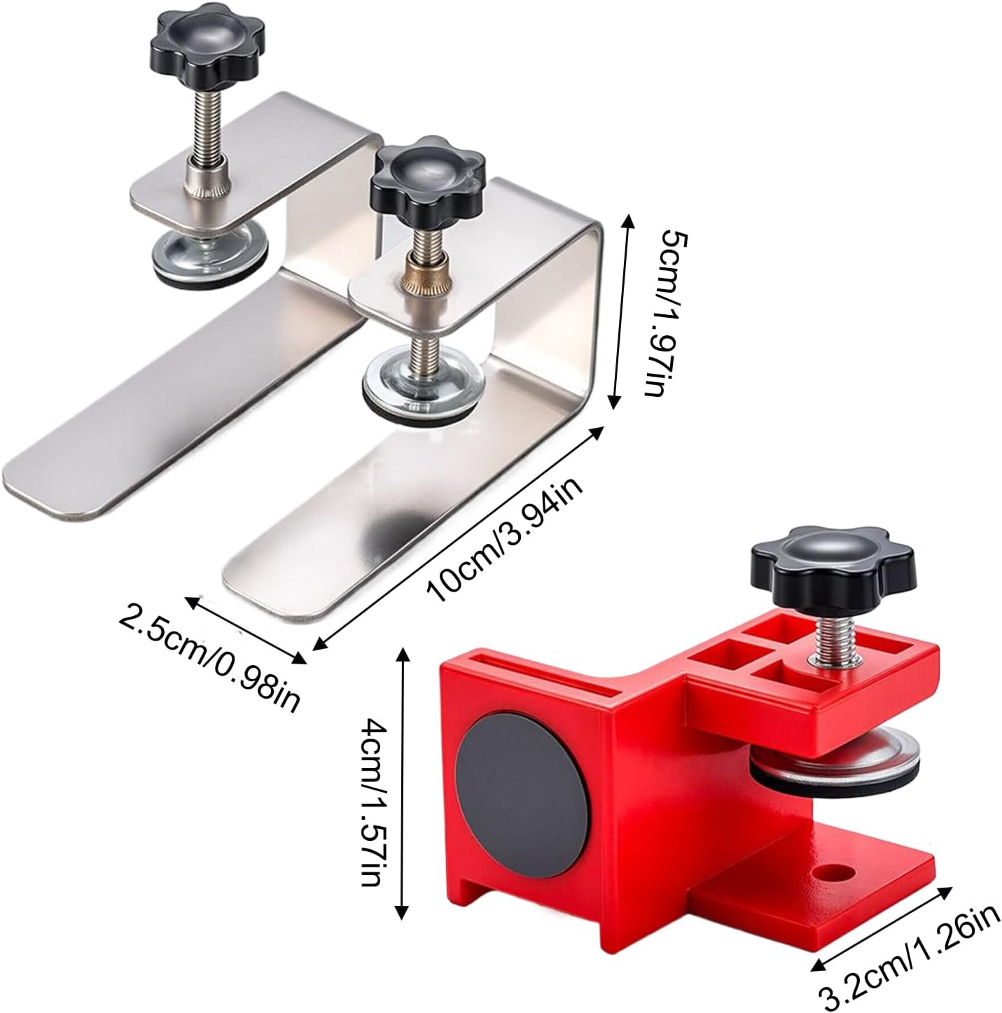Drawer Jig - Cabinet Installation Clamps | 2 Pieces Precision Carpentry Guide Tool, Adaptive Mounting Fasteners with Frame Support for Furniture Assembly Kitchen Door Fixing Miter Woodwork Projects