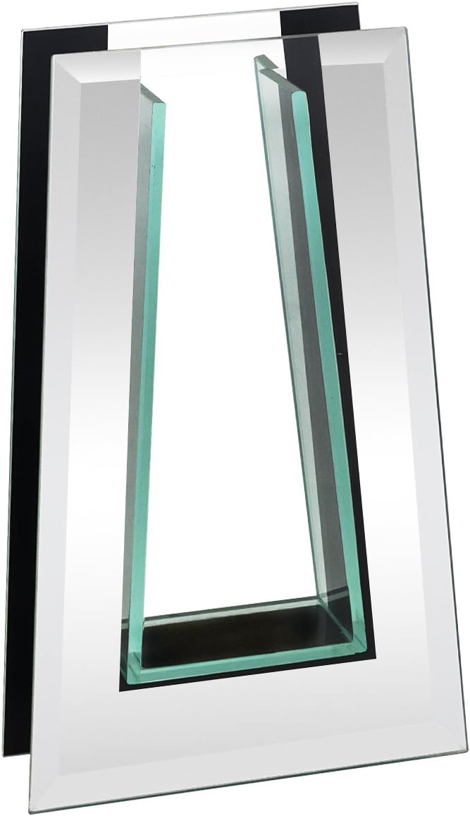 Royal Imports Flower Glass Vase Decorative Centerpiece For Home Or Wedding - Mirror Tapered Vase, 10" Tall, 6" Wide, 2" Opening