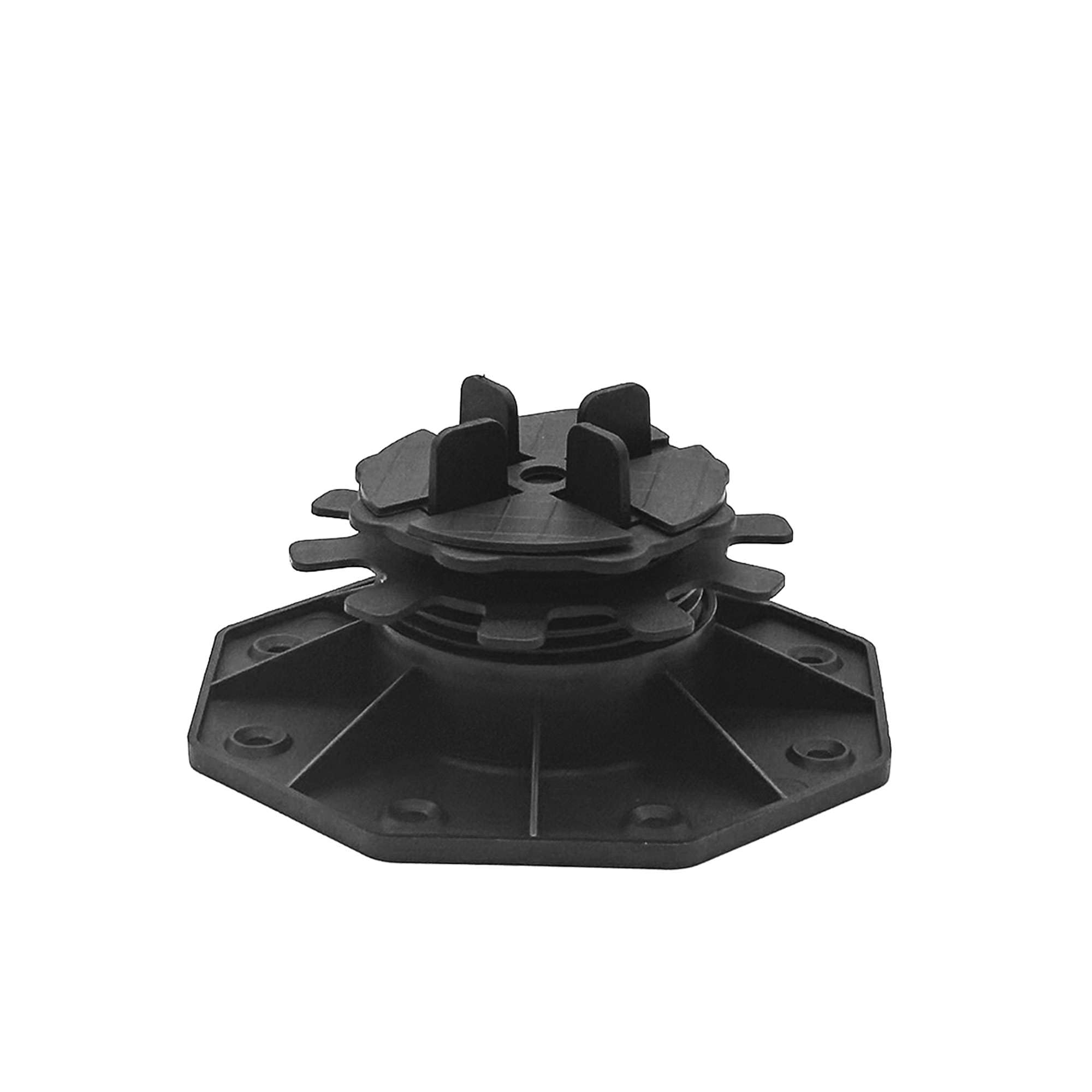 Nicoman Black Adjustable Tile & Paver Support Pedestal – Height Adjustable, Heavy-Duty Plastic, Paving Leveling & Drainage System (Tile Pedestal - 1 Pack, 28-60Mm)