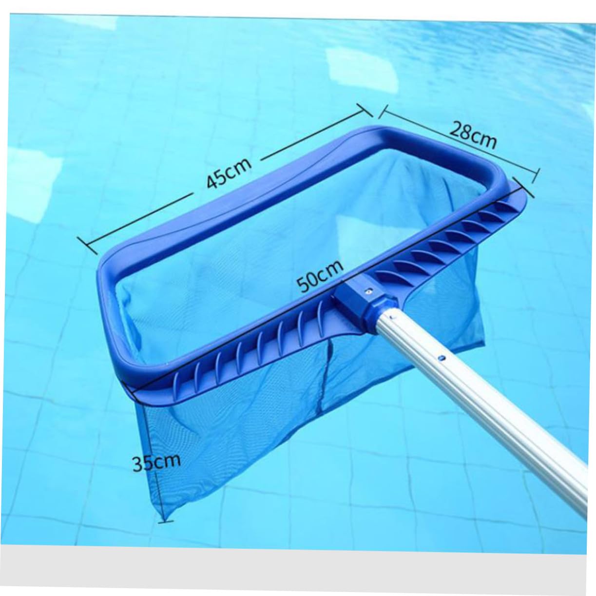 Red De Limpieza para Piscinas y Estanques Azul, Red De Malla Gruesa De para Recogida Eficaz De Hojas, Residuos y Partículas Pequeñas, Herramienta Ligera para Limpieza En Piscinas y Fuentes