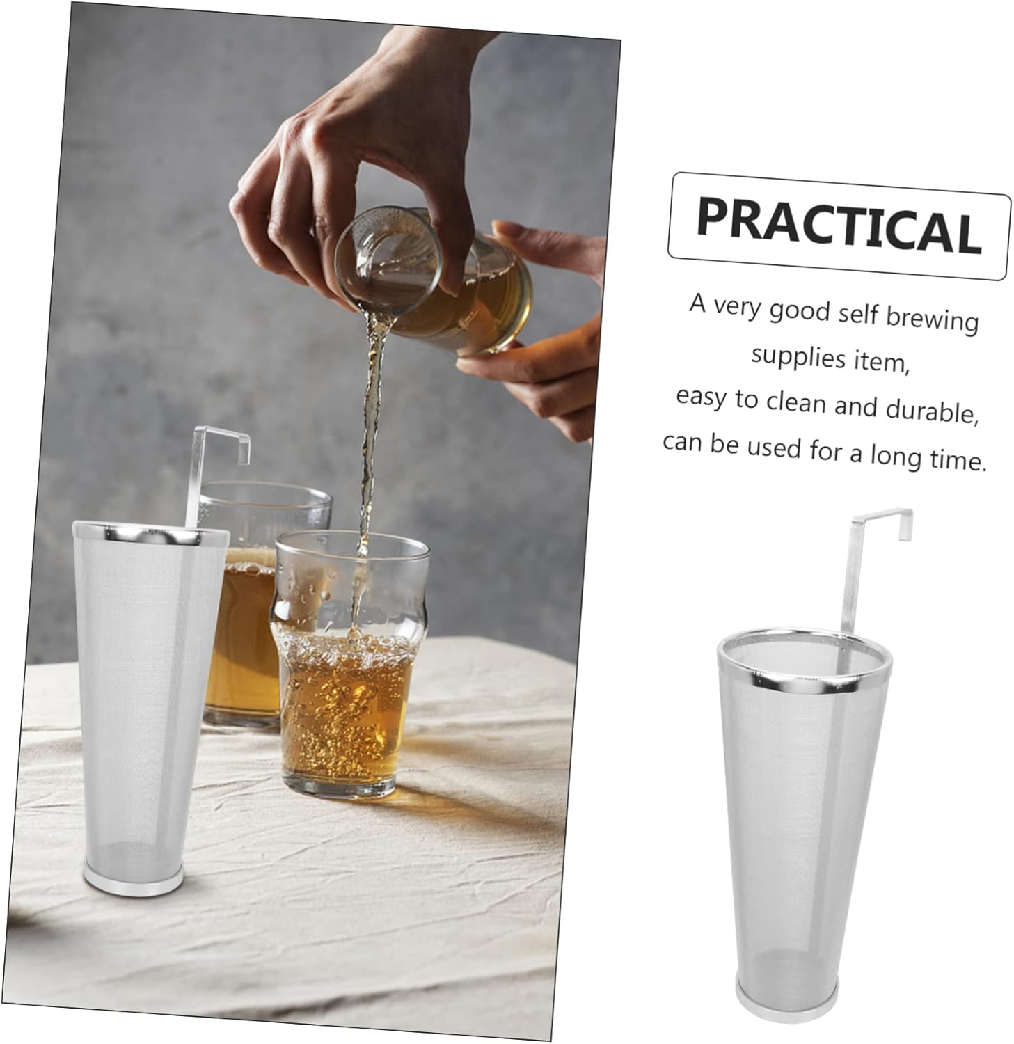 Creative Stainless Steel Beer Filter Stainless Steel Hop Strainer for Home Brewing and for