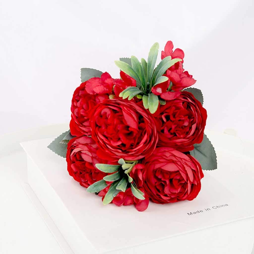 Fleurs artificielles en soie rose de 30cm texture réaliste pour bouquet maison