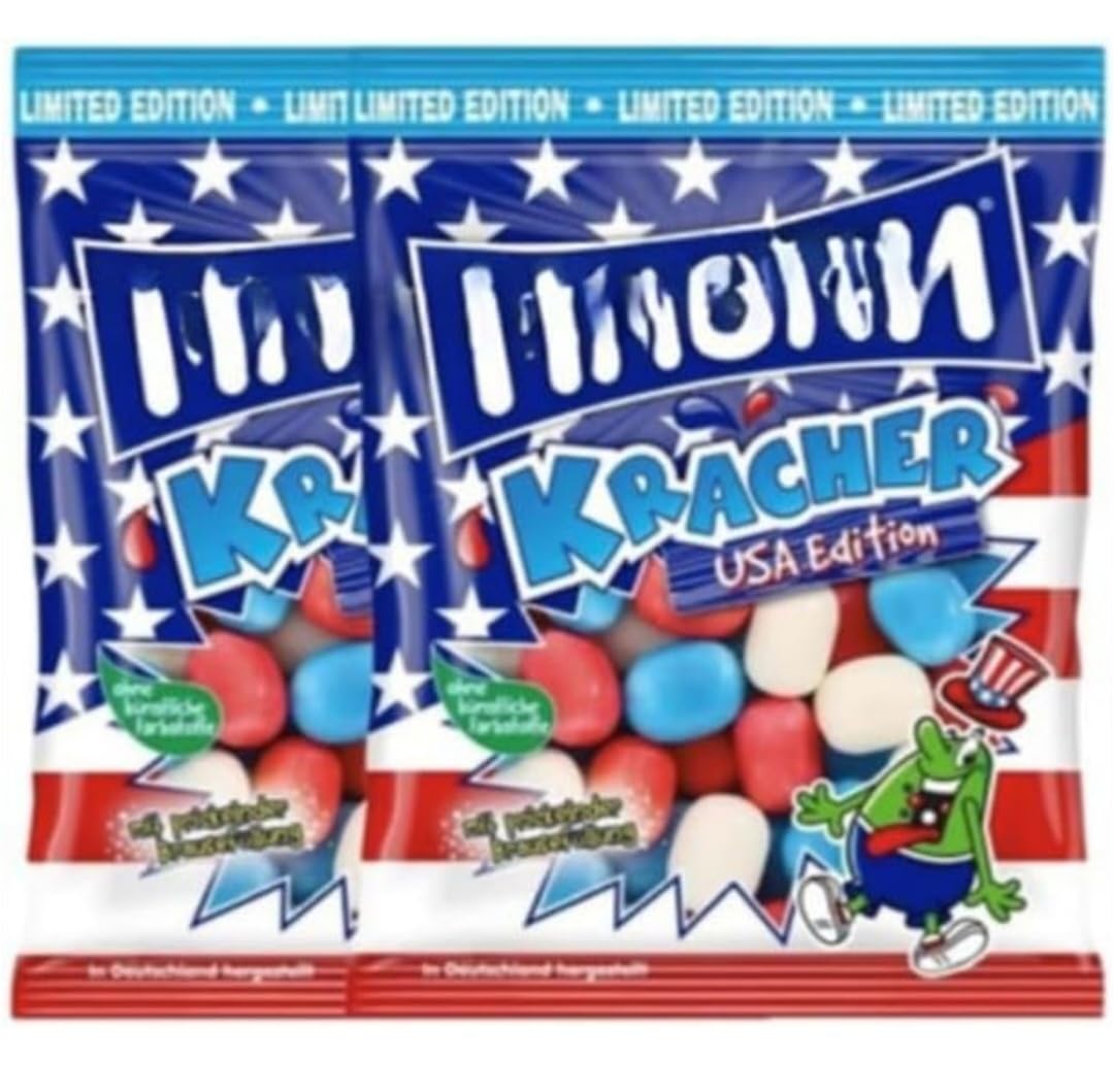 Kracher Candies Sherbert, Wild Berries, Cola and Black Red Gold 2 pack German Hard Candy (USA)